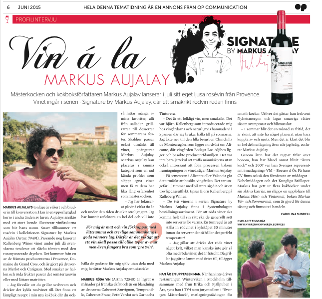 Bilaga, intervju med Marcus Aujalay, Mästerkocken