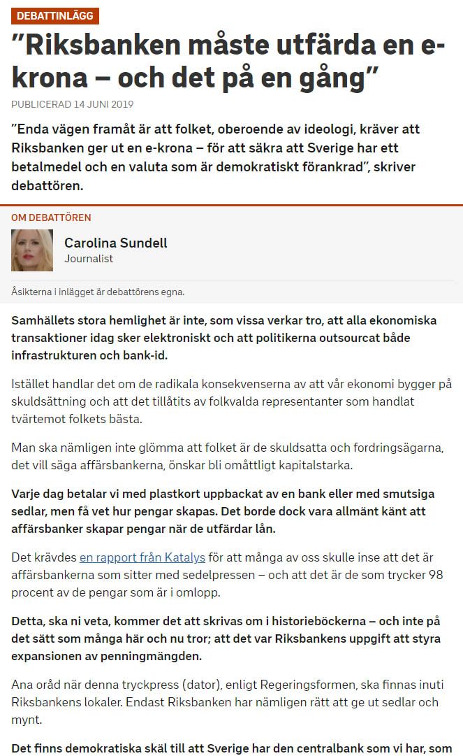 Kommentar, E-kronan