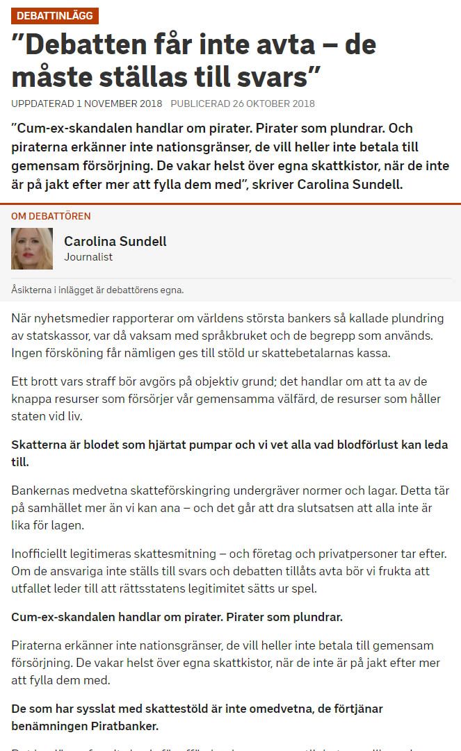 Kommentar, Cum-ex-läckan